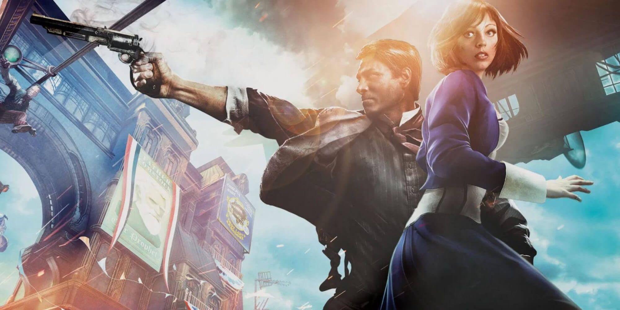 BioShock Infinite trazia uma interação bem diferente da dupla de protagonistas. (Fonte: The Gamer/Reprodução)