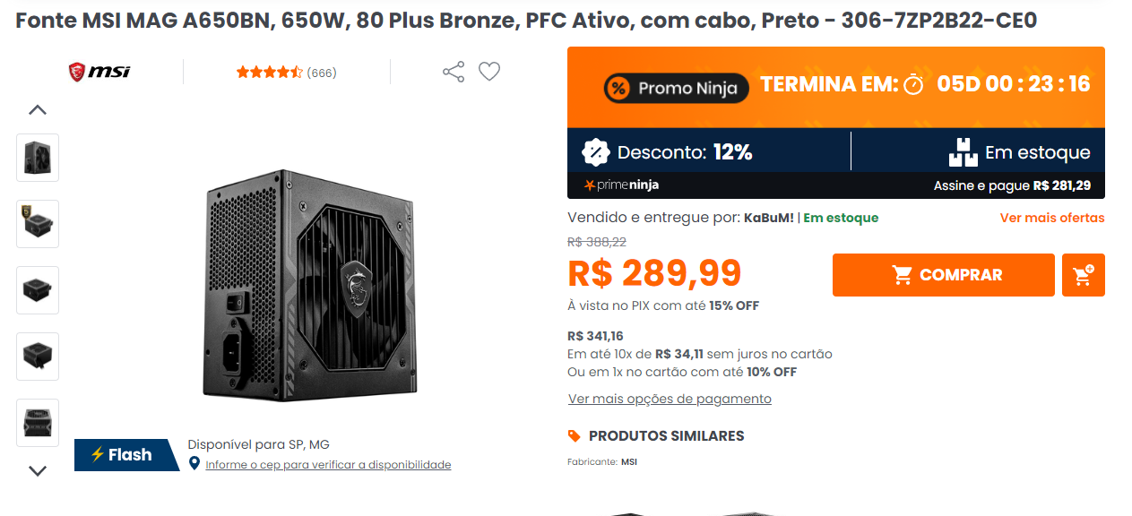 Fonte de 650W