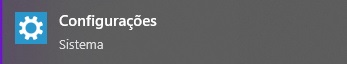Clique na opção "Configurações" para ter acesso a mais opções do sistema