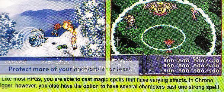 Image shows Marle using fire magic, recreating the scene from the cover of Chrono Trigger.  (Source: HG101/Reproduction)