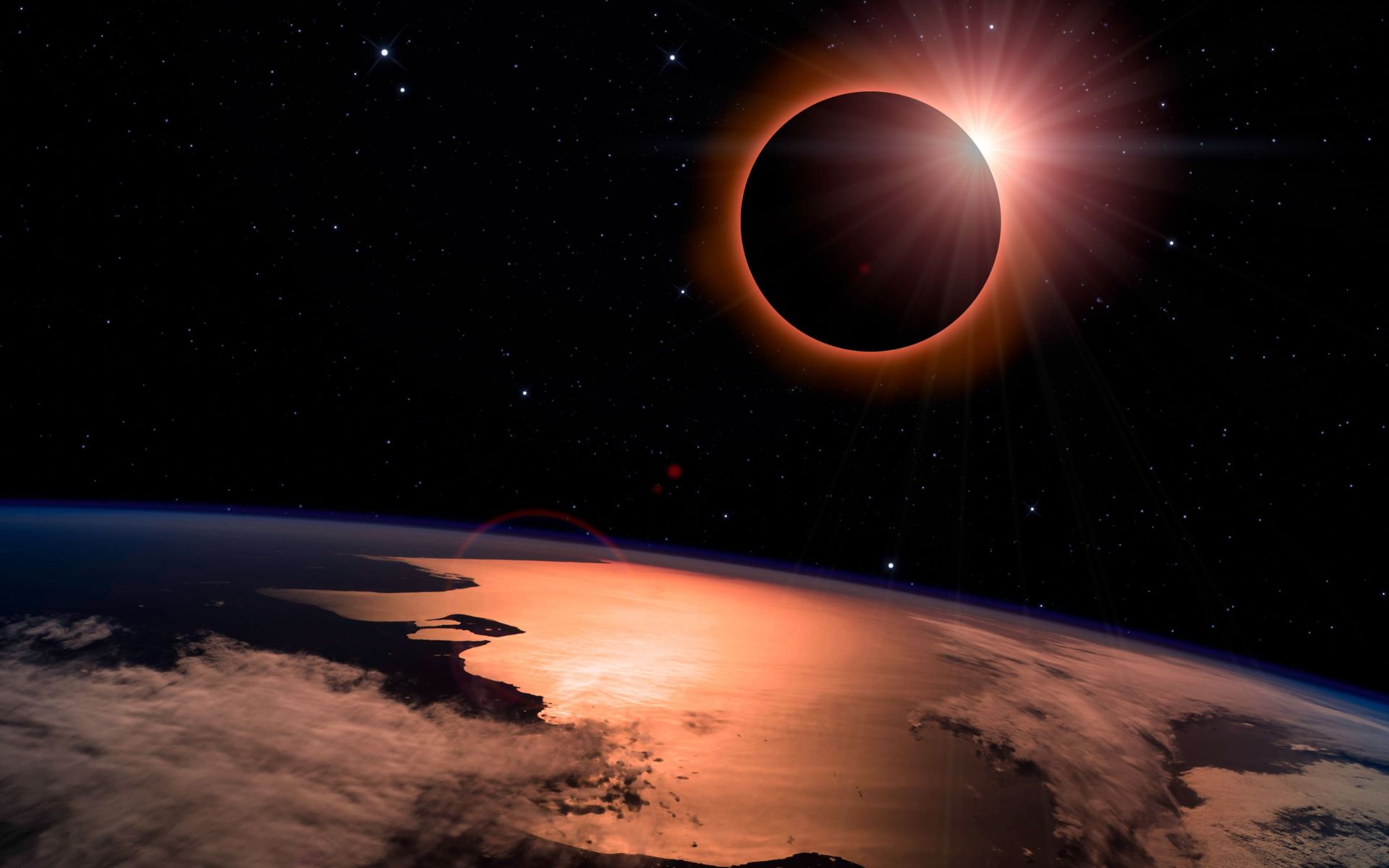 Como Ã© o eclipse solar visto da Lua?