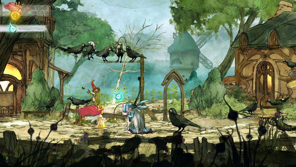 Child of Light traz belas artes e história totalmente narrada em formato de poesia. (Fonte: Ubisoft/Divulgação)