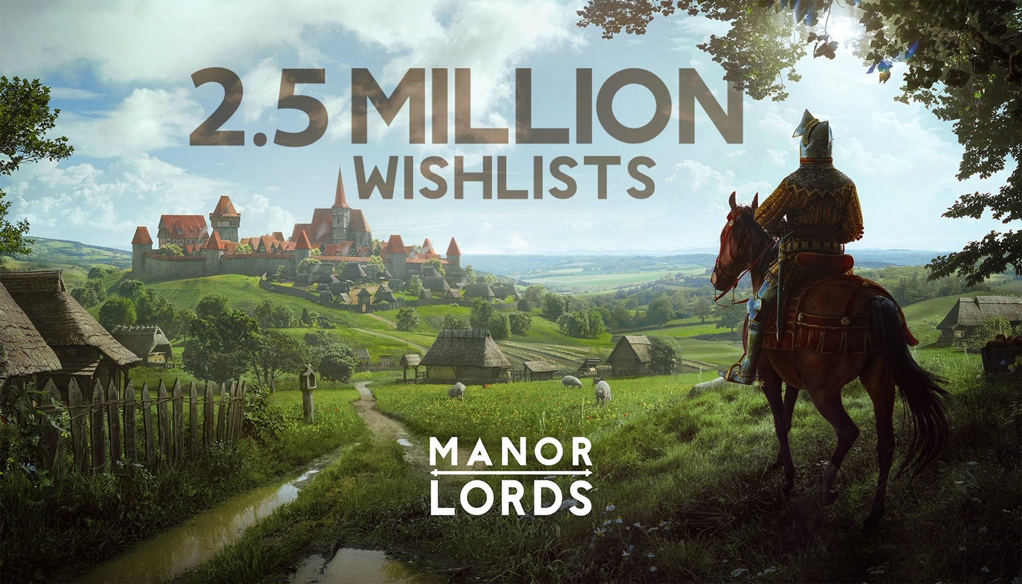 Manor Lords já foi adicionado a mais de 2,5 milhões de listas de desejo na Steam.