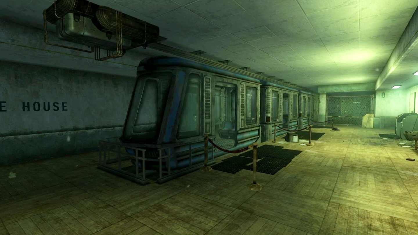 Metrô presidencial do DLC Broken Steel, de Fallout 3.