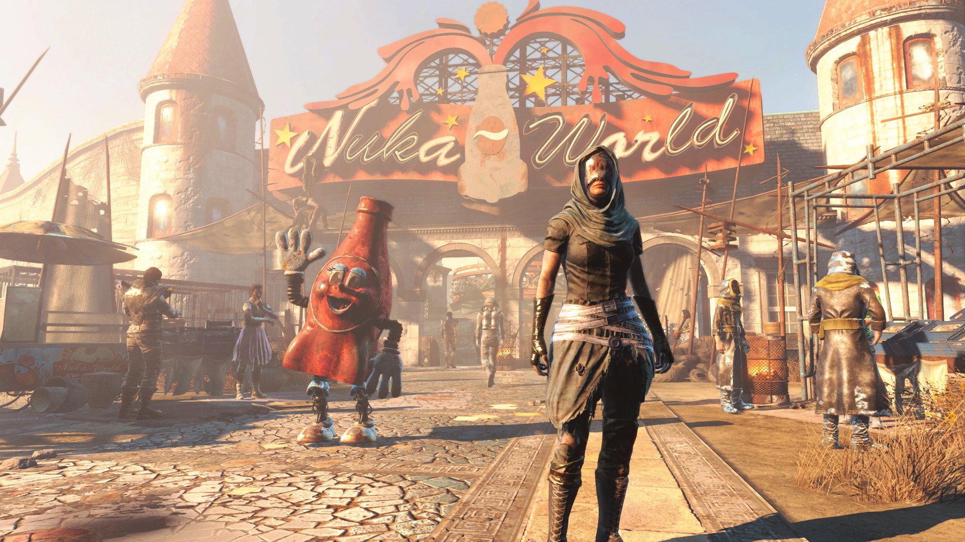 Se tiver um dos DLCs de Fallout 4, poderá dar uma pausa na missão e visitar um parque da Nuka-Cola!