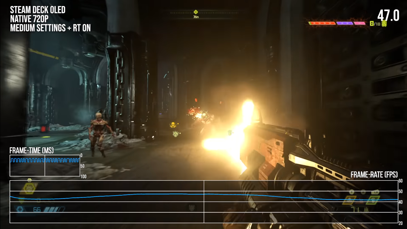 Doom Eternal rodando no Steam Deck