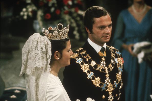 Casamento da rainha Silvia com o rei Carlos. (Fonte: Getty Images/Reprodução)