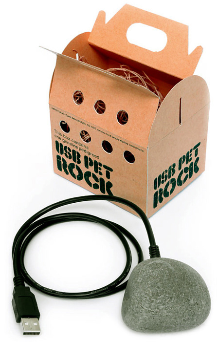 USB Pet Rock. (Fonte: Geek Alerts/Reprodução)