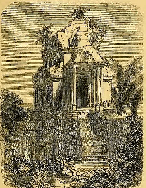 Desenho de Angkor Wat feito por Henri Mouhot. (Fonte: Wikimedia Commons)