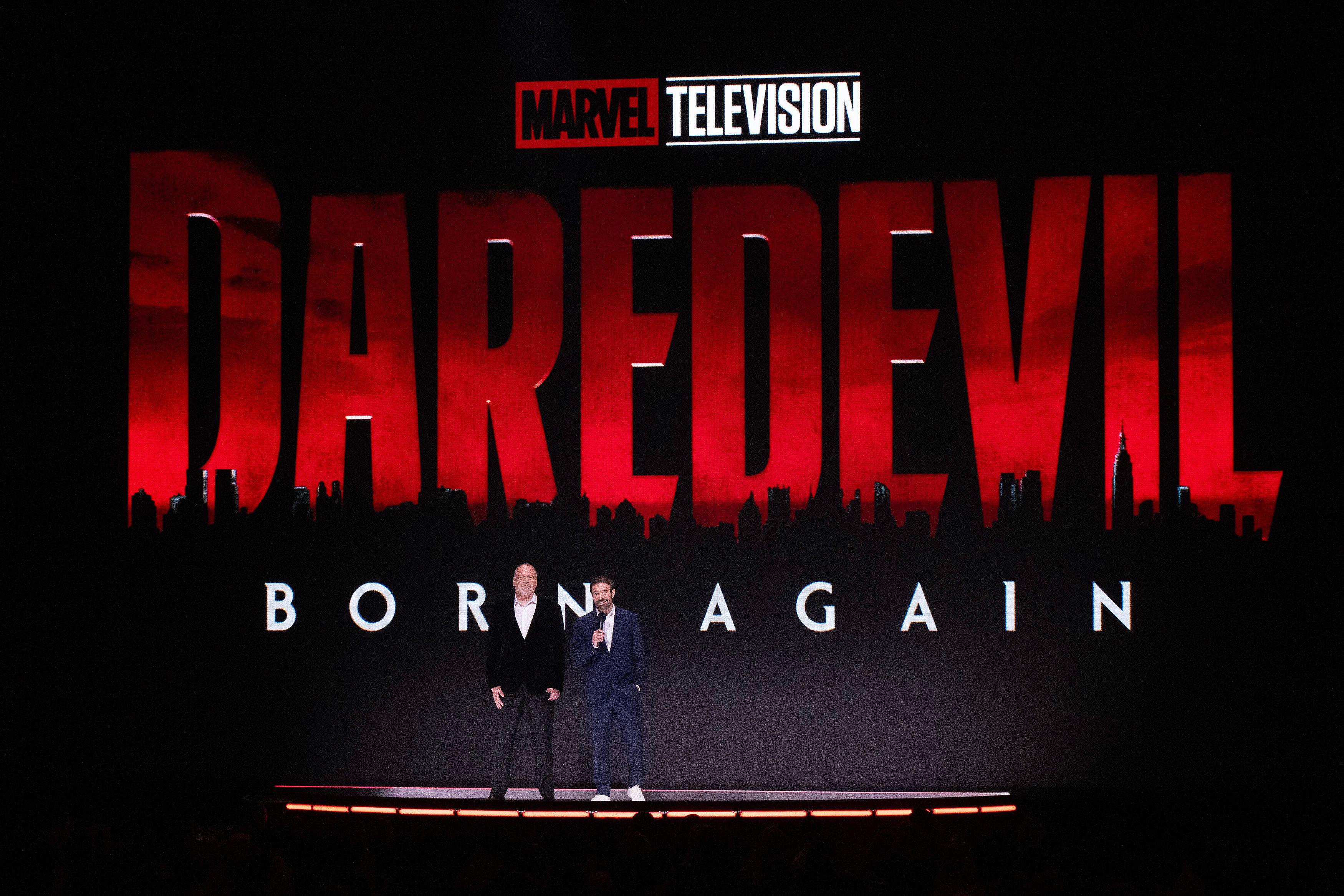 Novo logo da série Demolidor: Born Again, que estreia em 2025.