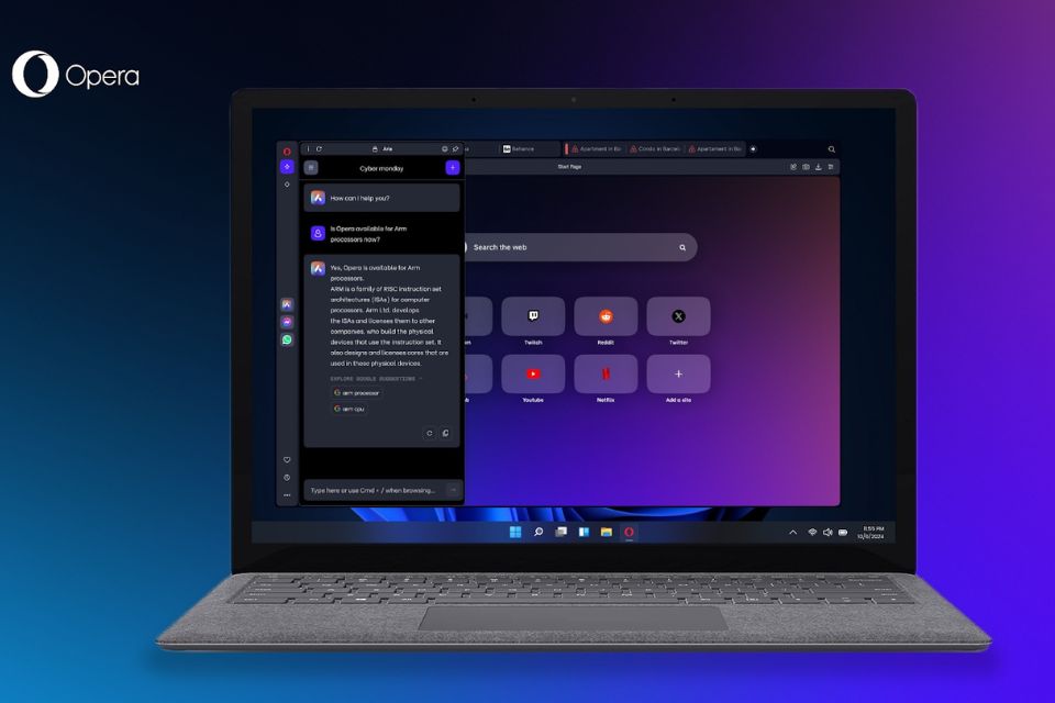 Opera ganha versão adaptada para PCs com processadores ARM