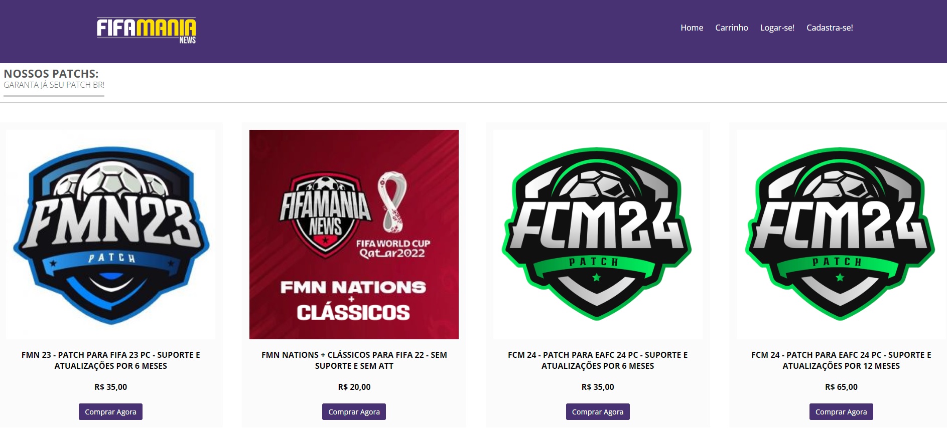 É possível fazer a assinatura de um dos planos disponíveis no site do FIFA Mania