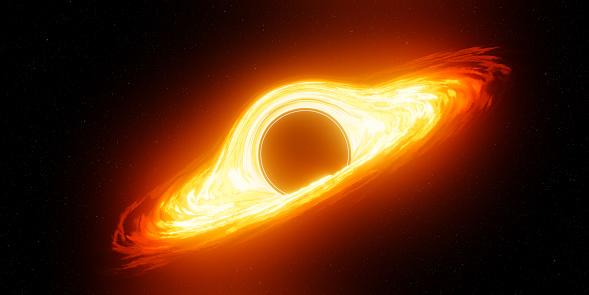 Buraco negro que emitiu os clarões de raios-X AT2020ocn/ZTF18aakelin gira em seu próprio eixo com apenas 1/4 da velocidade da luz (Fonte: Getty Images/Reprodução)
