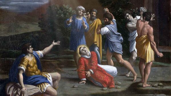 Apedrejamento de Estêvão, o primeiro mártir cristão. (Fonte: Via Crucis/Reprodução)