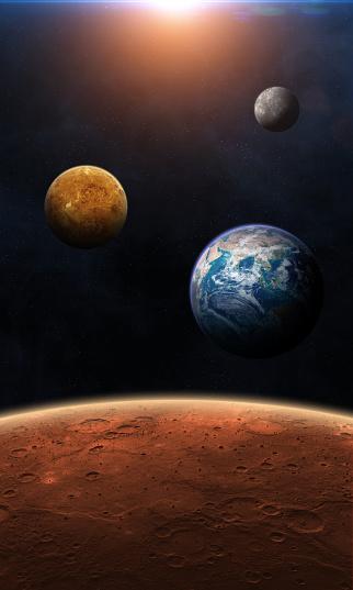 Vênus e Terra estão na zona habitável do Sistema Solar, mas só um contém vida. (Fonte: GettyImages/ Reprodução) 