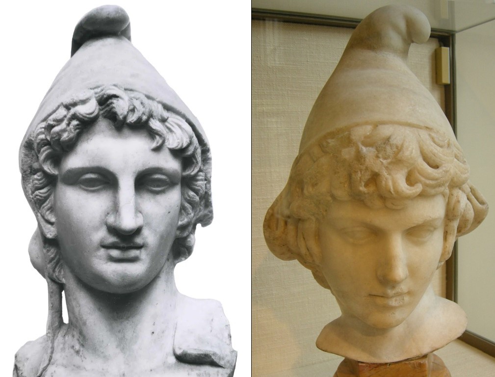 A figura mitológica grega Átis retratado com o barrete em estátuas. (Fonte da imagem: Wikimedia Commons)