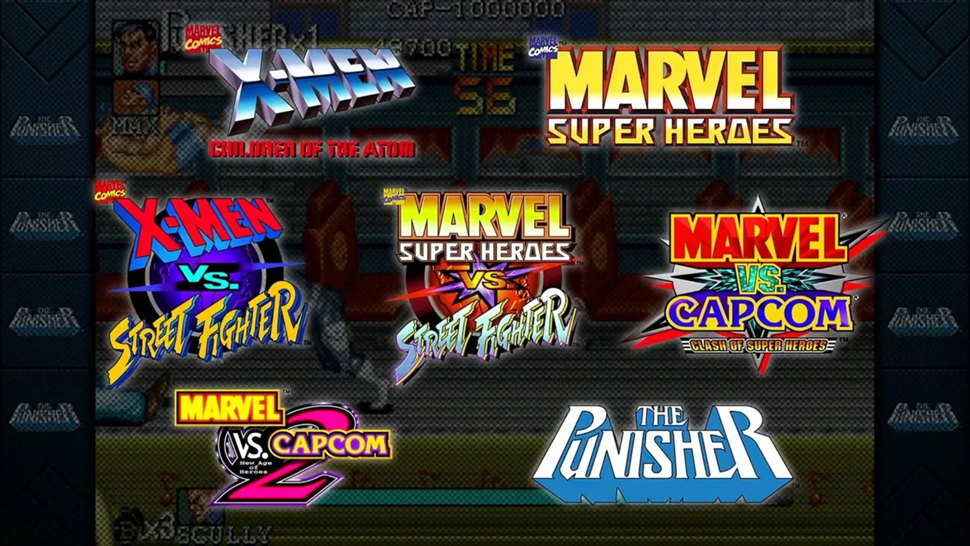 Jogos que farão parte da nova coletânea de Marvel Vs Capcom.