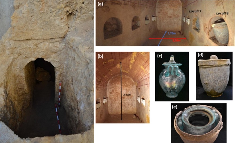 O exterior da cmara ( direita) e o resultado das escavaes. (Fonte da imagem: Journal of Archaeological Science)