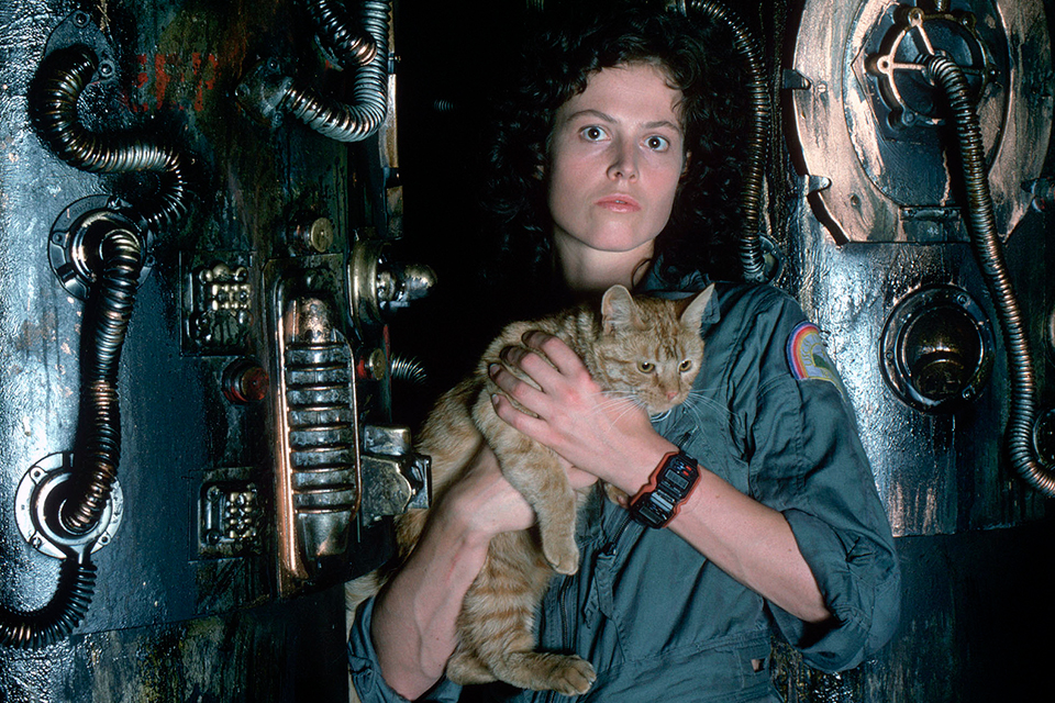 Sigourney Weaver como Ellen Ripley em Alien, O Oitavo Passageiro.