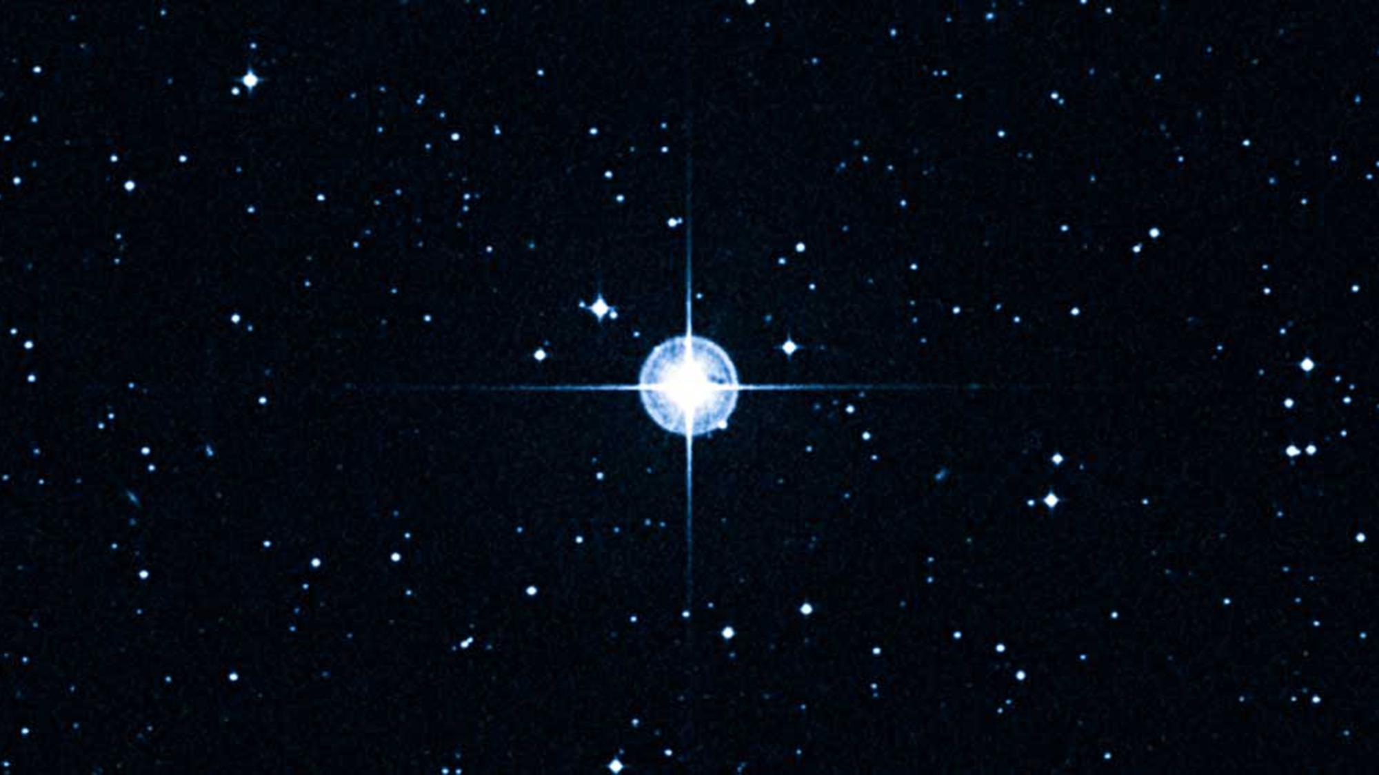 HD 140283 (Estrela Matusalém), uma das mais antigas já observada. (Fonte: Digitized Sky Survey (DSS), STSCi/Aura/Divulgação)