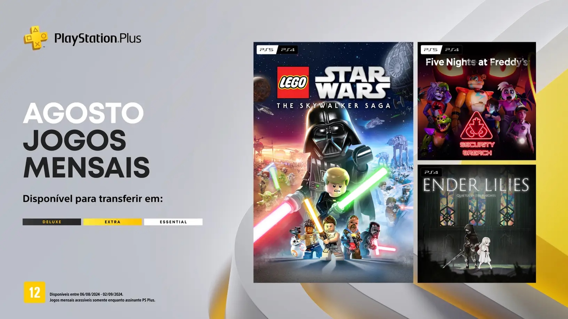 Ainda dá tempo de resgatar os jogos do PS Plus Essential de agosto, que ficarão disponíveis até a próxima segunda-feira (02).