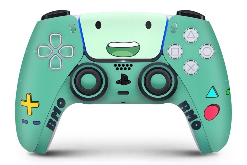 Adventure Time character BMO skin for PlayStation 5 DualSense controller.