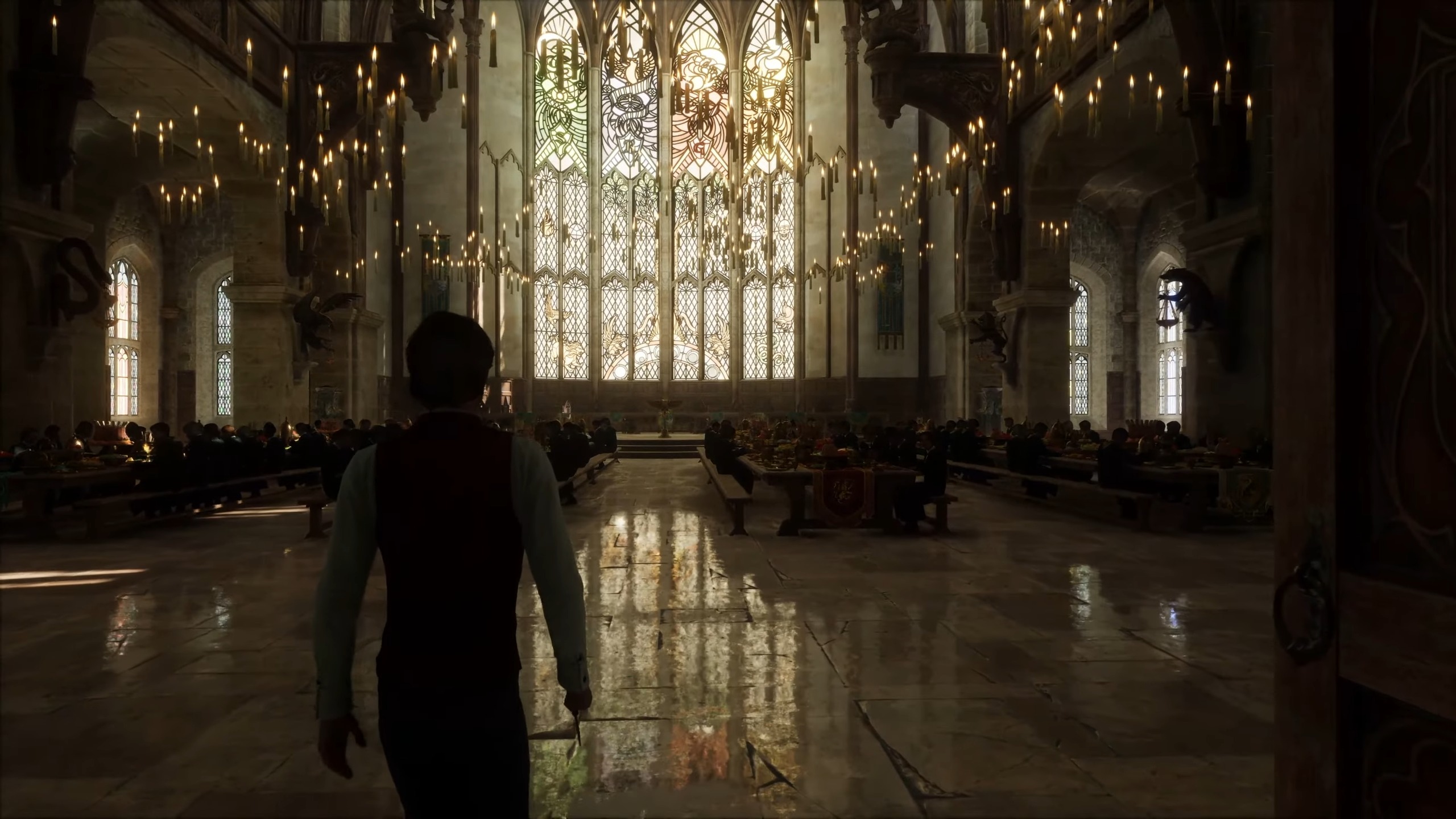 Ray Tracing melhorado do PS5 é demonstrado em Hogwarts Legacy.