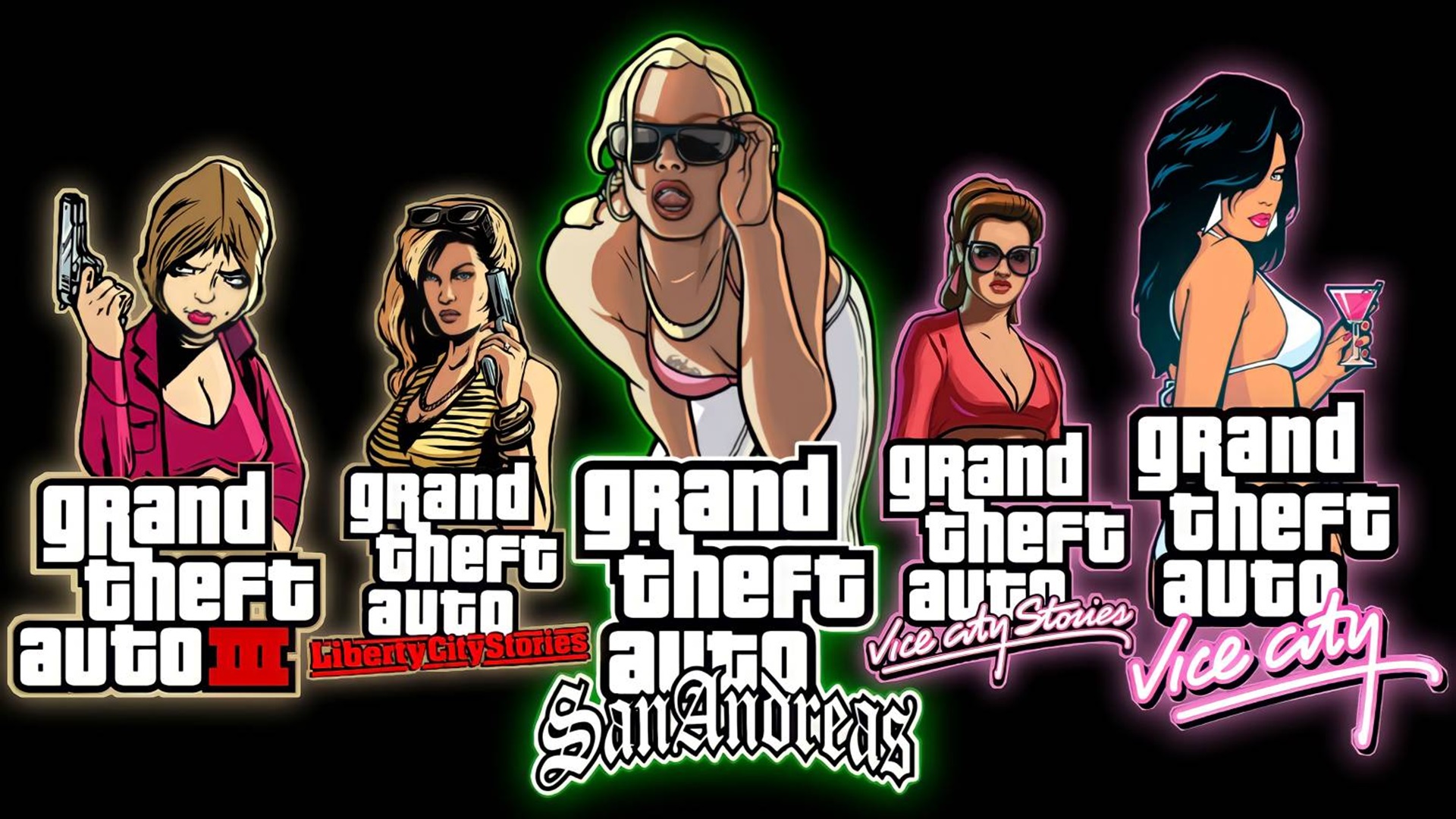 The 3D universe of the GTA franchise consists of GTA 3, GTA Vice City, GTA San Andreas, GTA Vice City Stories, GTA Liberty City Stories and GTA Advanced.