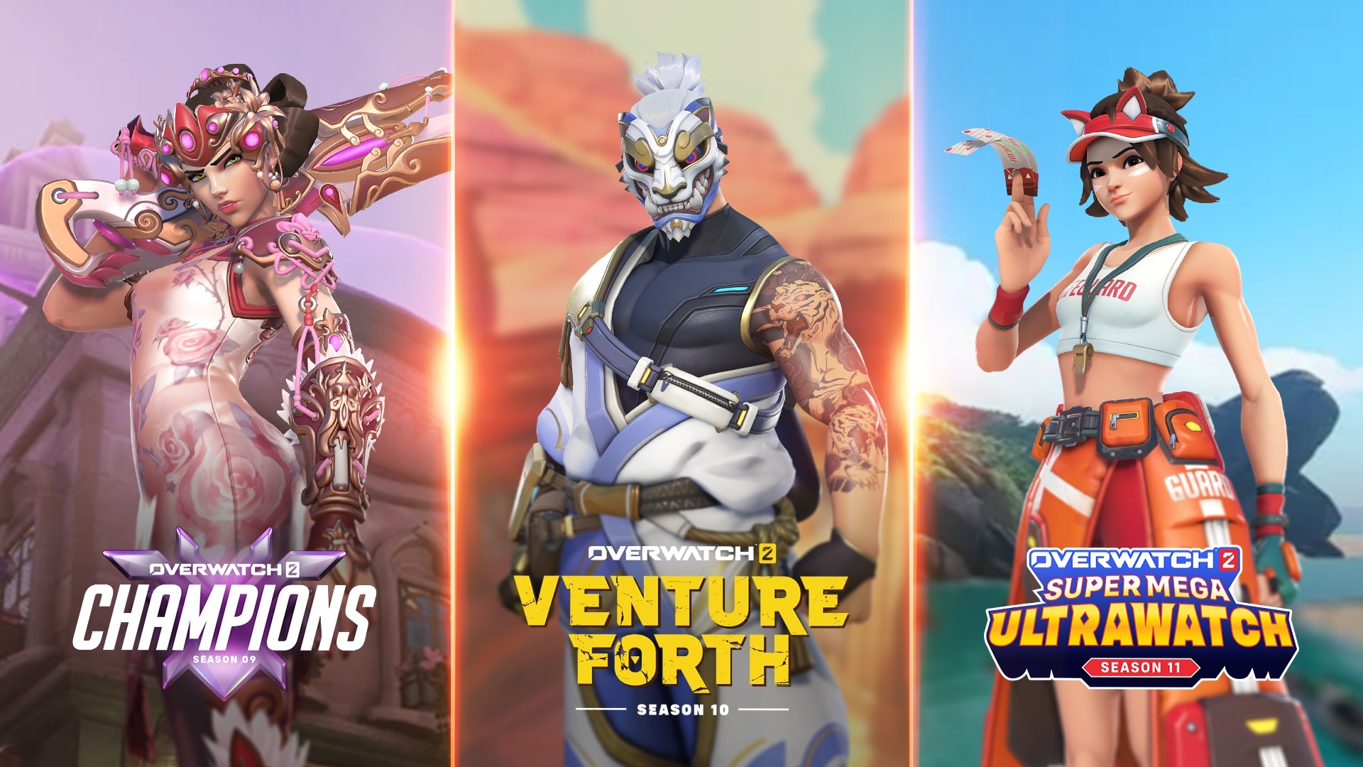 Skins de outras temporadas estarão disponíveis aos jogadores de Overwatch 2 que vincularem a conta Battle.net ao Game Pass.