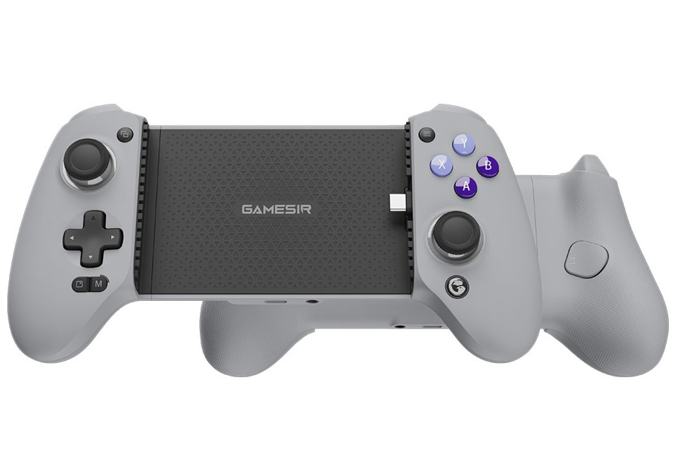 Gamesir's G8 Galileo controller makes a physical connection with the cell phone via the USB-C port for more responsive gameplay.