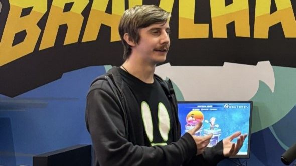 Joshua Kenneth, Brand Manager de Brawlhalla, durante a BGS 2024 - Divulgação: Ubisoft