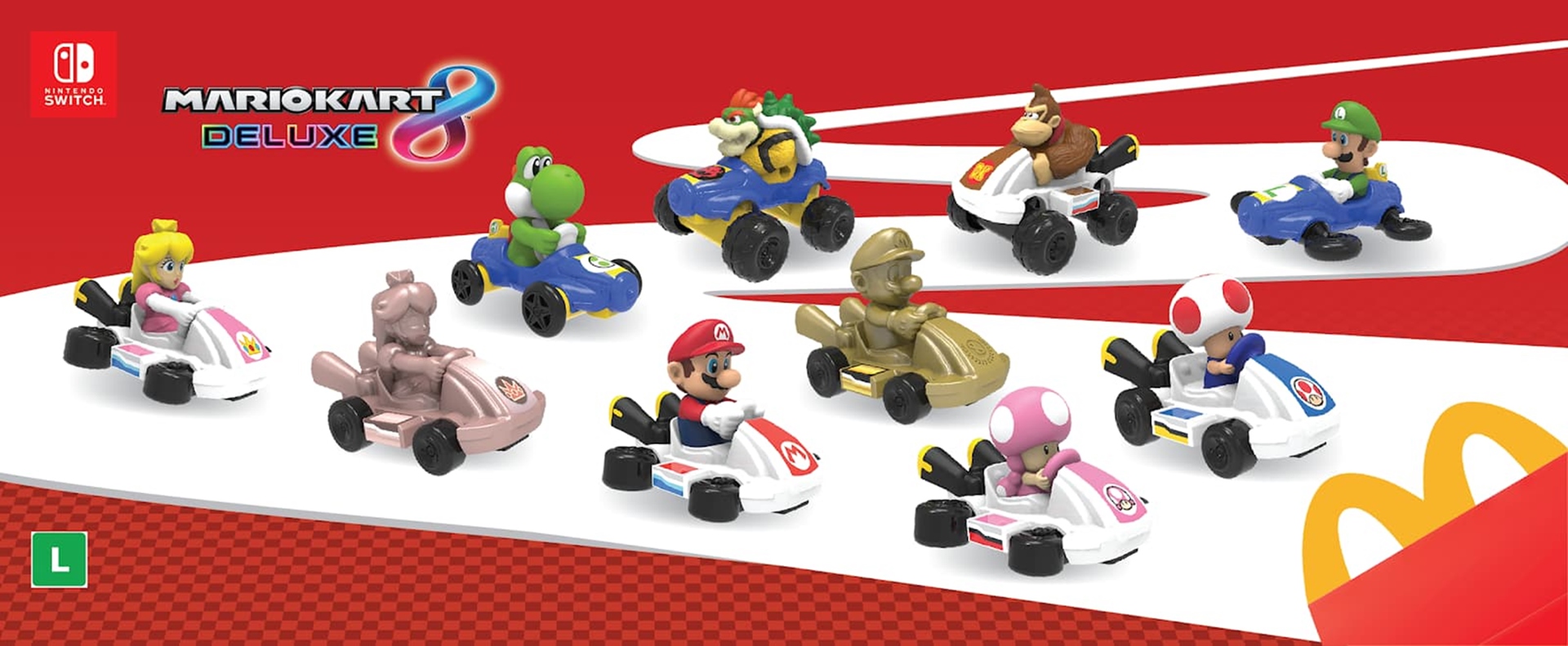 Nova coleção de Mario Kart 8 já está disponível no McDonalds.