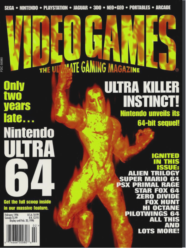 Capa da revsita The Ultimate Gaming Magazine em 1994