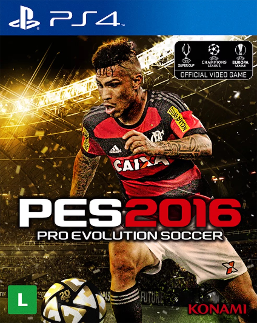 PES 2016 contava com uma capa especial do Flamengo