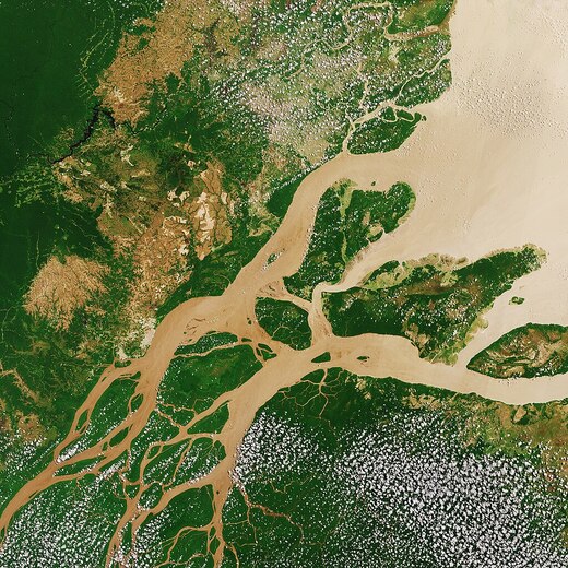 Assim como o Amazonas, o Hamza segue para o Atlântico, mas debaixo da terra. (Fonte: Wikimedia Commons/Reprodução)