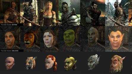 Jogadores comparam evolução gráfica de The Elder Scrolls em visual de personagens
