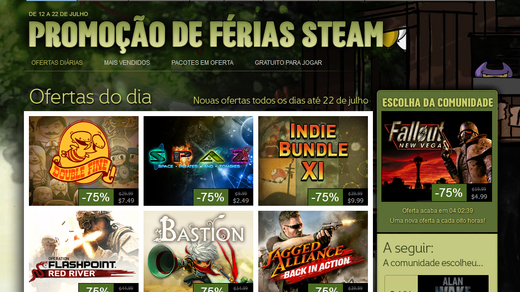 Aproveite: superofertas no Steam até as 14h!