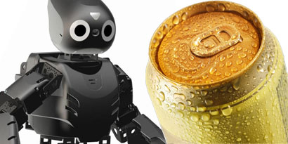 Imagem de: Robô bebum tem preferência por marca de cerveja