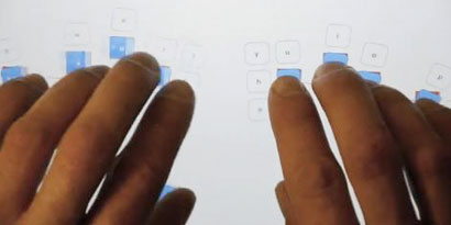 Imagem de: LiquidKeyboard: o teclado virtual que se ajusta aos seus dedos