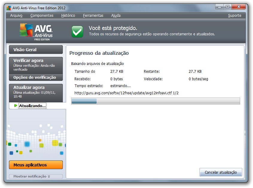 como atualizar o antivirus avg 2012