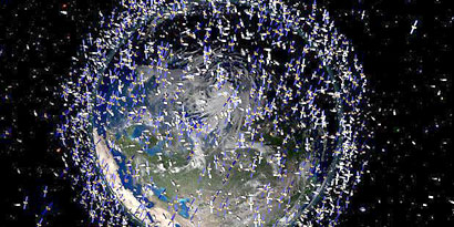 Imagem de: Volume de lixo espacial chegou a "ponto extremo", diz estudo