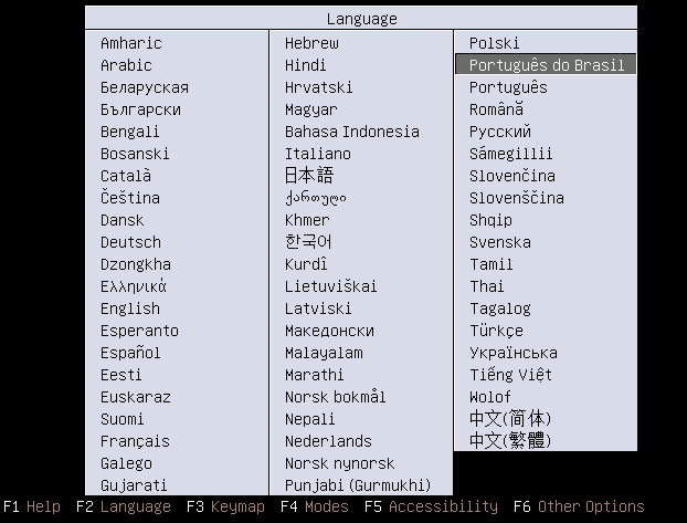 Escolha do Idioma Escolha do Idioma