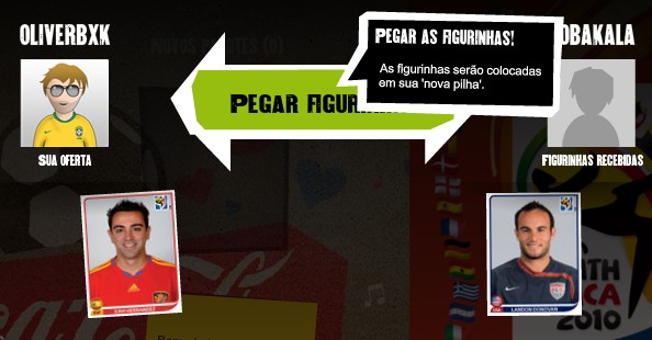Pegar figurinhas