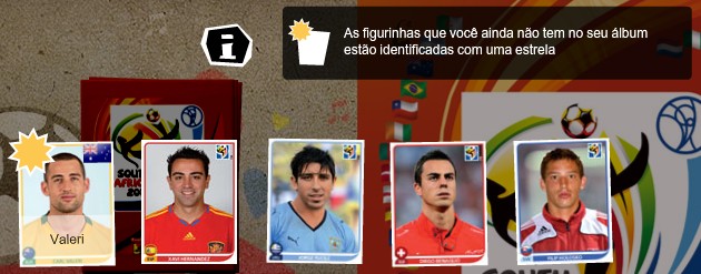 Figurinhas com estrela não estão no seu álbum ainda