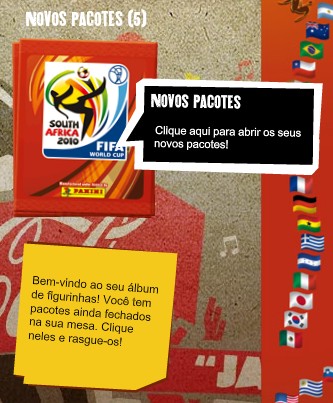 Clique na pilha para pegar um pacote