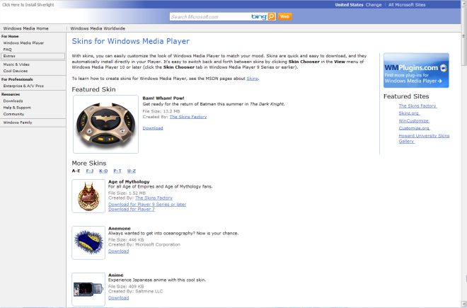 Darkling Windows Media Player Skin Free Download