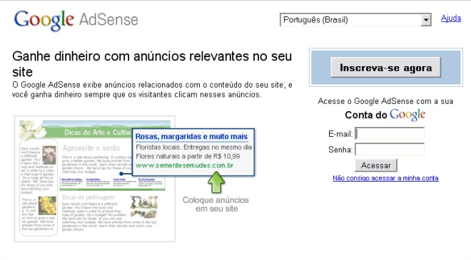 Com o AdSense blogueiros e donos de sites podem gerar receita em conjuto com o Google!