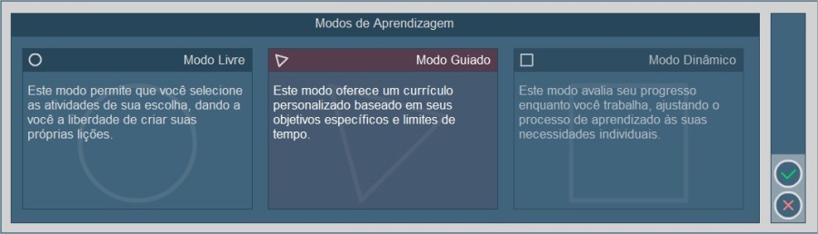 Modos de aprendizagem do software