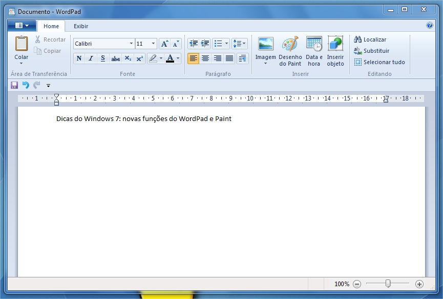 Dicas do Windows 7: novas funções do WordPad e Paint - TecMundo