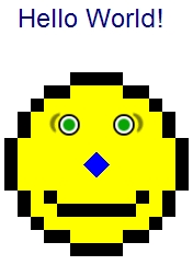 O nariz deve ficar azul.